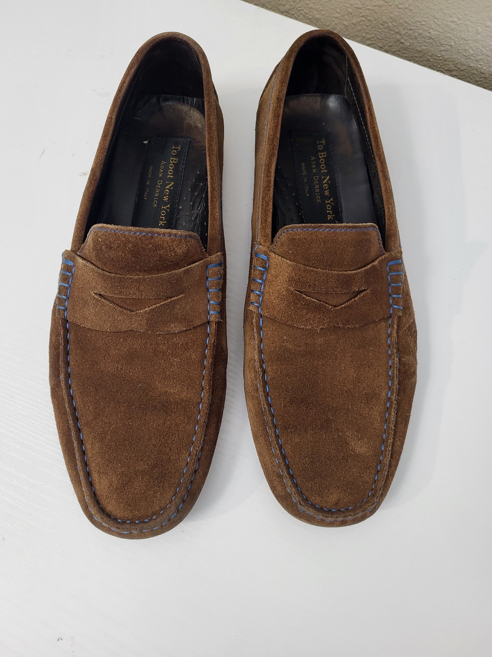 To Boot New York Adam Derrick Brown Suede Slip-On Loafer US Mens 8.5  20081